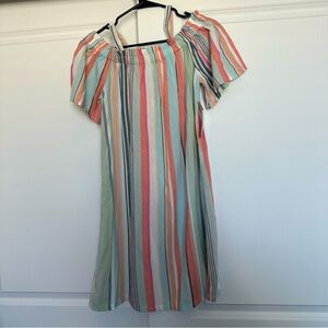 Peyton & Parker Off the Shoulder Susan Stripe Dress XS